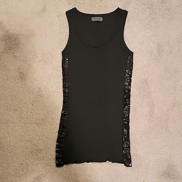 Michael Stars side sequin black tank - Picture 3 of 9